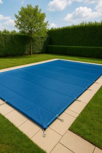 Lona de piscina instalada por Toldos Siglo 22 en Toledo